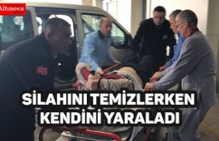 Silahını temizlerken kendini yaraladı