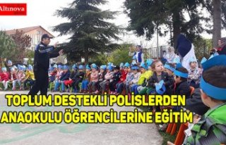 Toplum destekli polislerden anaokulu öğrencilerine...