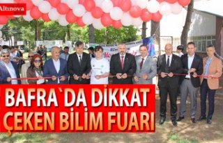 Bafra`da dikkat çeken bilim fuarı