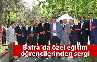 Bafra`da özel eğitim öğrencilerinden sergi