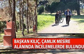 BAŞKAN KILIÇ, ÇAMLIK MESİRE ALANINDA İNCELEMELERDE...