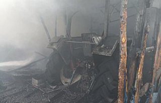 Bolu'da odunluk yangını