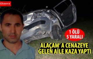 Cenazeye giderken kaza geçirdiler