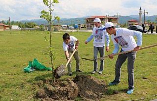 Engelliler ağaç dikti