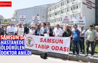 Hastanede öldürülen doktor anıldı