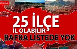 İl olabilecek 25 İlçe