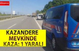 Kazandere mevkinde kaza: 1 yaralı