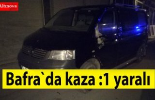Minibüsü çarpan motosiklet sürücüsü yaralandı