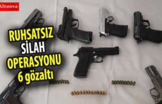 Ruhsatsız silah operasyonu: 6 gözaltı