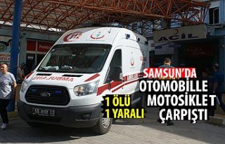 Samsun'da otomobille motosiklet çarpıştı:...