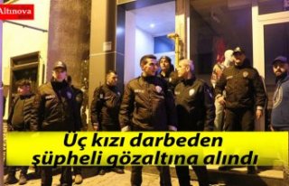 Üç kızı darbeden şüpheli gözaltına alındı