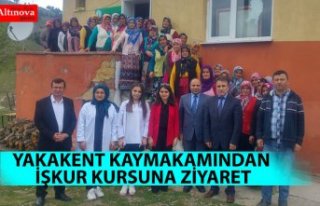 YAKAKENT KAYMAKAMINDAN İŞKUR KURSUNA ZİYARET