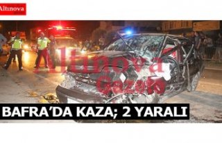 Bafra'da kaza:2 yaralı