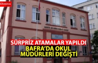 BAFRA'DA OKUL MÜDÜRLERİ DEĞİŞTİ
