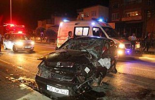 Bafra’da Trafik Kazası; 2 Yaralı