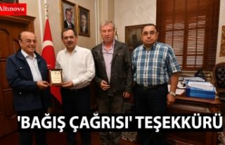 'BAĞIŞ ÇAĞRISI' TEŞEKKÜRÜ