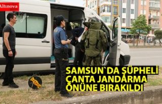 Jandarma önüne bırakılan şüpheli çanta fünyeyle...