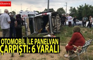Otomobil ile panelvan çarpıştı: 6 yaralı
