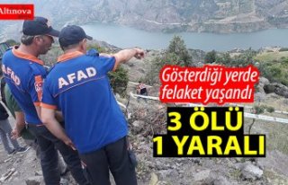 Traktör uçuruma yuvarlandı: 3 ölü, 1 yaralı