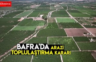 Bafra'da arazi toplulaştırma kararı