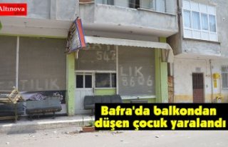 Bafra'da balkondan düşen çocuk yaralandı