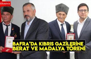 BAFRA’DA GAZİLERE BERAT VE MADALYA TÖRENİ