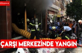 Çarşı merkezinde yangın