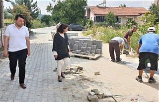 Ladik'te yol çalışmaları