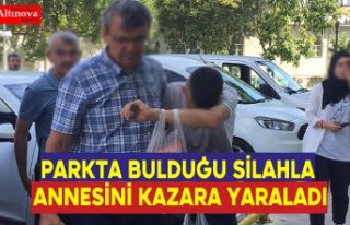 Parkta bulduğu silahla annesini kazara yaraladı
