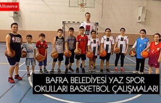 BAFRA BELEDİYESİ YAZ SPOR OKULLARI BASKETBOL ÇALIŞMALARI