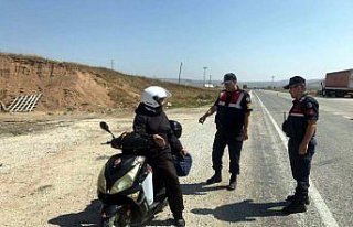 Jandarmadan motosikletlere yönelik uygulama