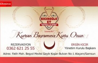 Kıcıroğlu Et Restoran'dan Kurban Bayram Mesajı