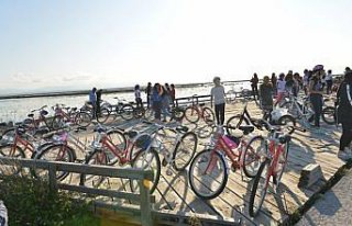 Öğrenciler Kızılırmak Deltası'nda kuşları...