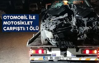 Otomobil ile motosiklet çarpıştı: 1 ölü