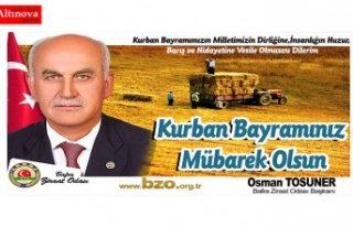 Tosuner’in Kurban Bayramı Mesajı