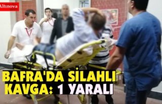 BAFRA'DA SİLAHLI KAVGA: 1 YARALI