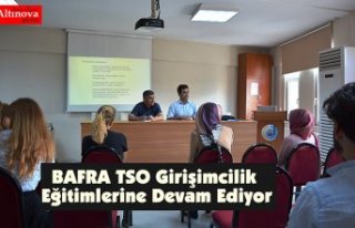 BAFRA TSO Girişimcilik Eğitimlerine Devam Ediyor