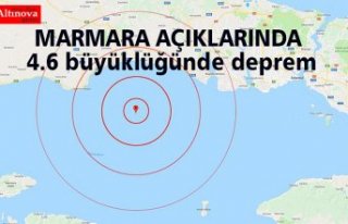 Marmara açıklarında 4.6 büyüklüğünde deprem