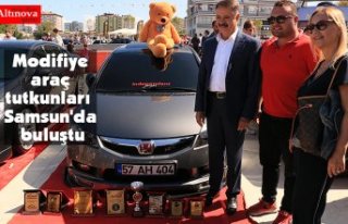 Modifiye araç tutkunları Samsun'da buluştu