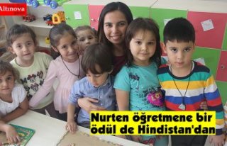 Nurten öğretmene bir ödül de Hindistan'dan