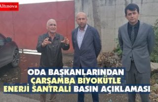 ODA BAŞKANLARINDAN ÇARŞAMBA BİYOKÜTLE ENERJİ...