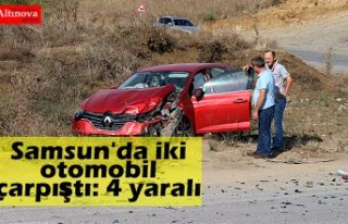 Samsun'da iki otomobil çarpıştı: 4 yaralı