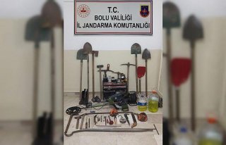 Bolu'da kaçak kazı operasyonu