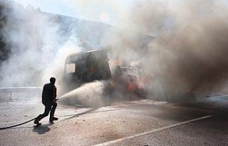 GÜNCELLEME - Anadolu Otoyolu'nda tır yangını