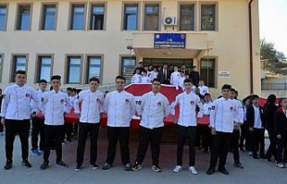 Öğrencilerden Mehmetçiğe destek için Jandarma...