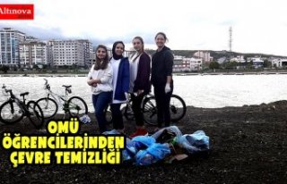 OMÜ ÖĞRENCİLERİNDEN ÇEVRE TEMİZLİĞİ