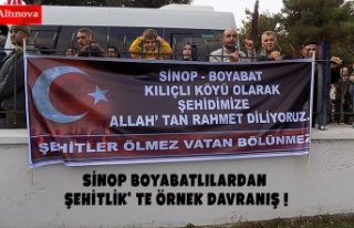 SİNOP BOYABATLILARDAN ŞEHİTLİK' TE ÖRNEK...