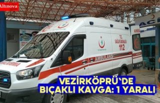Vezirköprü'de bıçaklı kavga: 1 yaralı