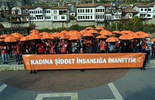 Amasya'da kadına yönelik şiddete karşı 