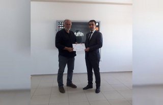 Avcılık belgelerini Kaymakam Baytok verdi